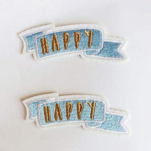 外贸布贴个性英文字母补丁电脑刺绣衣服补丁